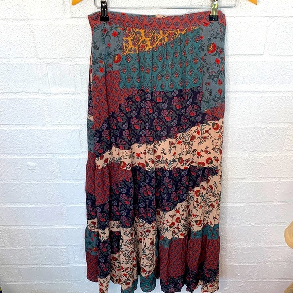 Olivaceous Dresses & Skirts - Olivaceous Patchwork Bohemian Maxi Skirt size Medium